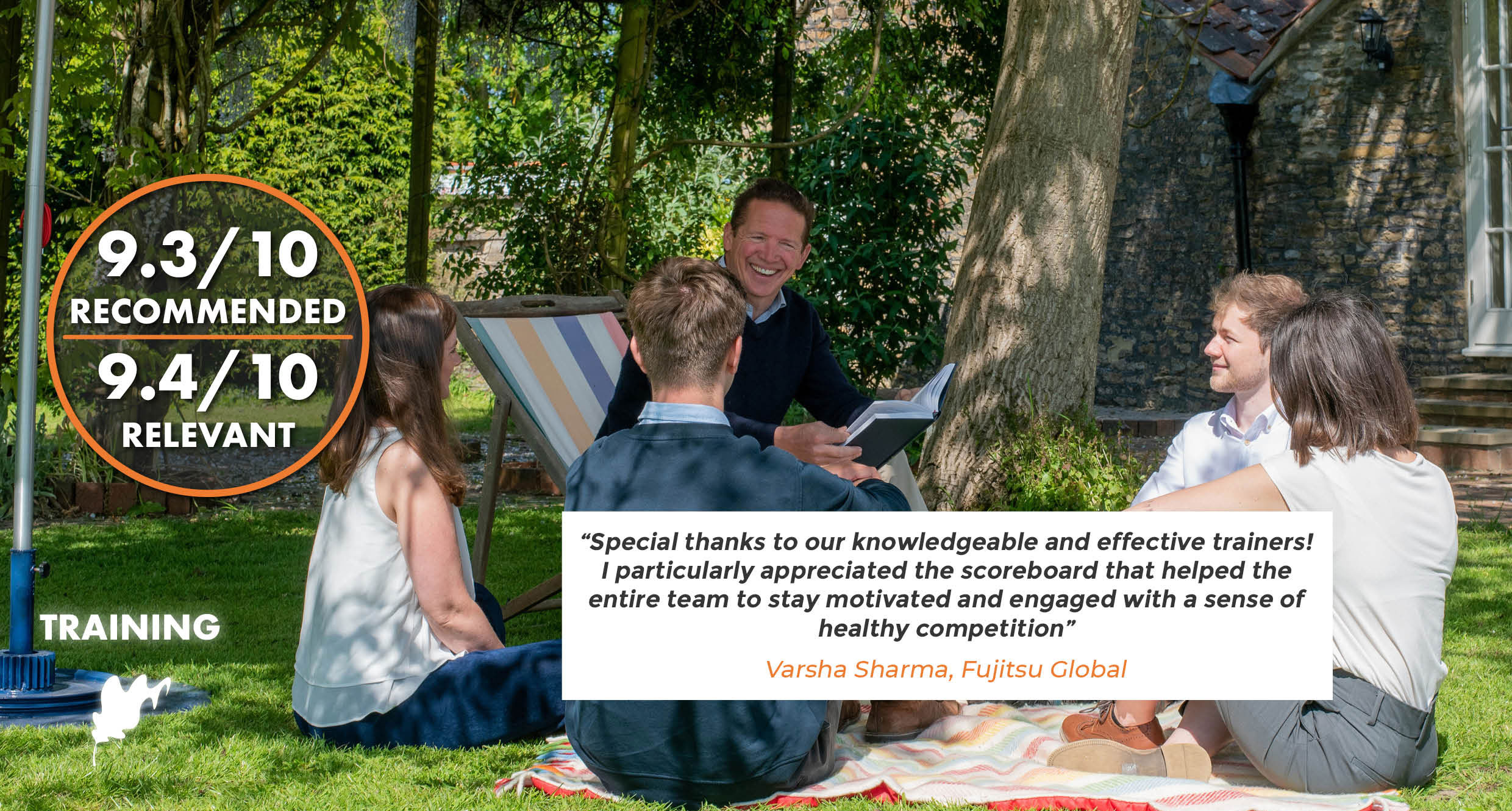 “Special thanks to our knowledgeable and effective trainers! I particularly appreciated the scoreboard that helped the entire team to stay motivated and engaged with a sense of healthy competition” -Varsha Sharma, Fujitsu Global